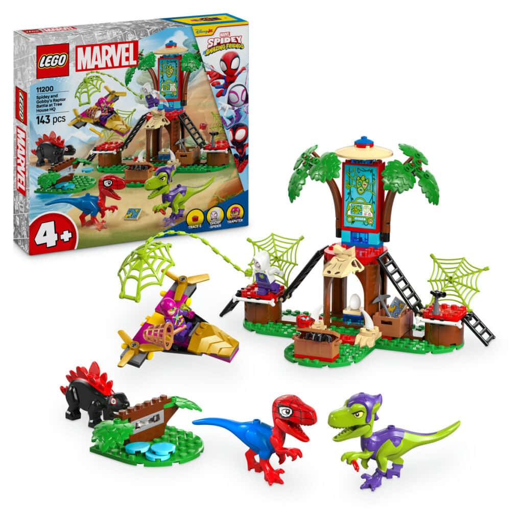 LEGO Spideys och Gobbys raptorstrid vid trädkojan 11200