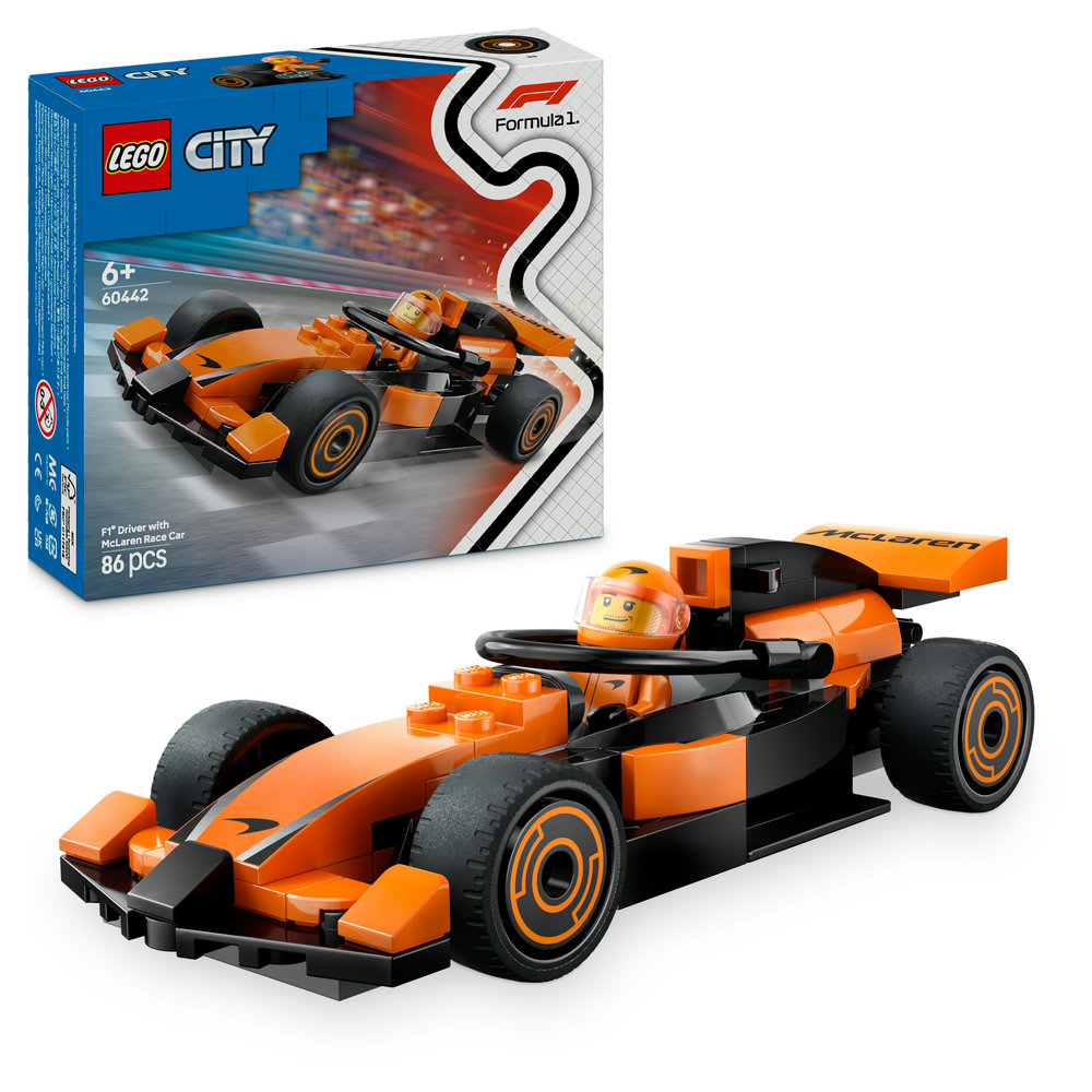 LEGO F1 förare med McLaren racerbil 60442