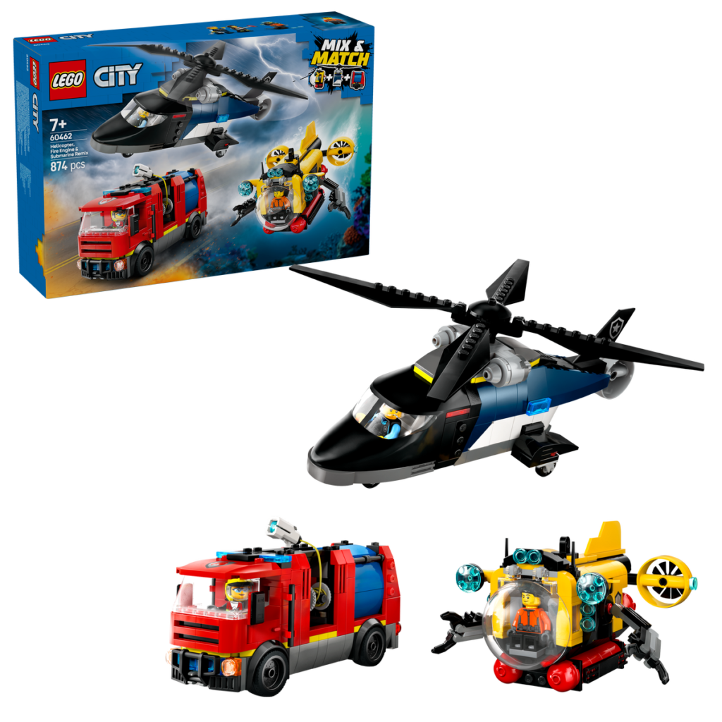 LEGO Helikopter. brandbil och ubåt 60462