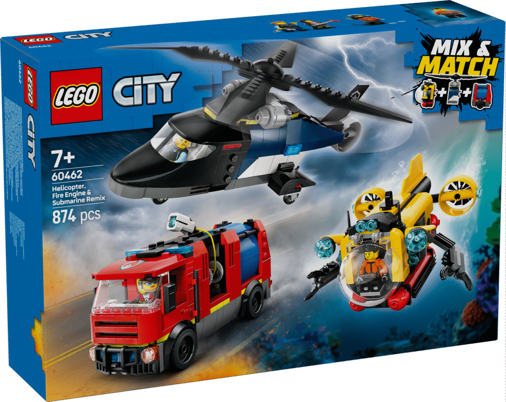 LEGO Helikopter. brandbil och ubåt 60462