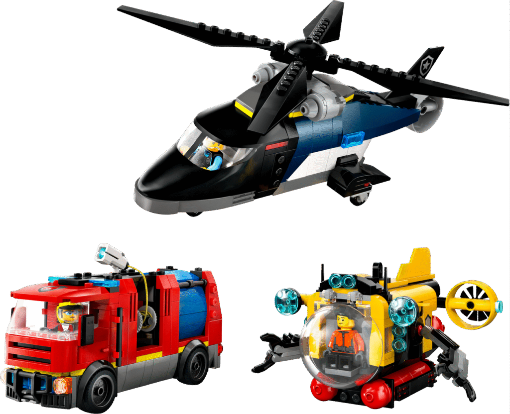 LEGO Helikopter. brandbil och ubåt 60462