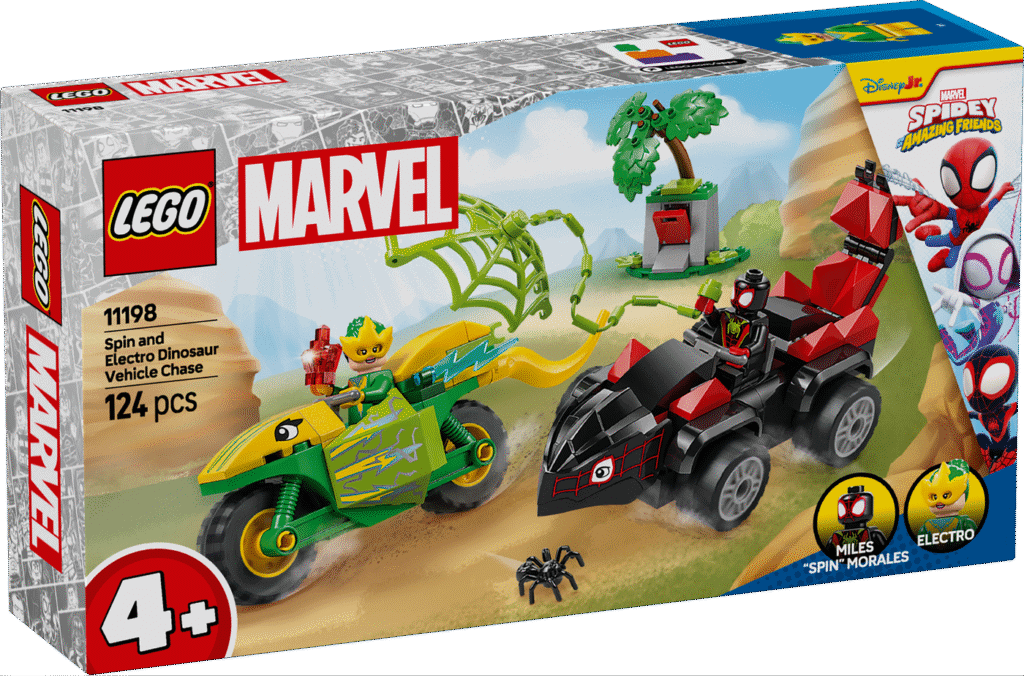 LEGO Spins och Electros jakt med dinosauriefordon 11198