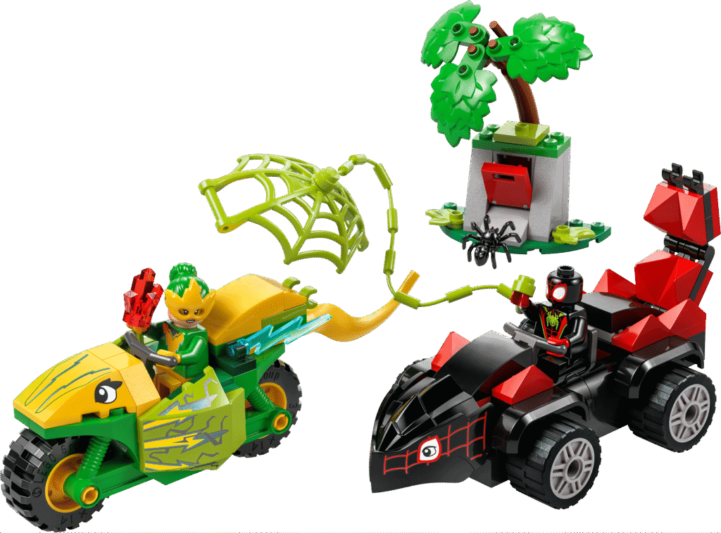 LEGO Spins och Electros jakt med dinosauriefordon 11198