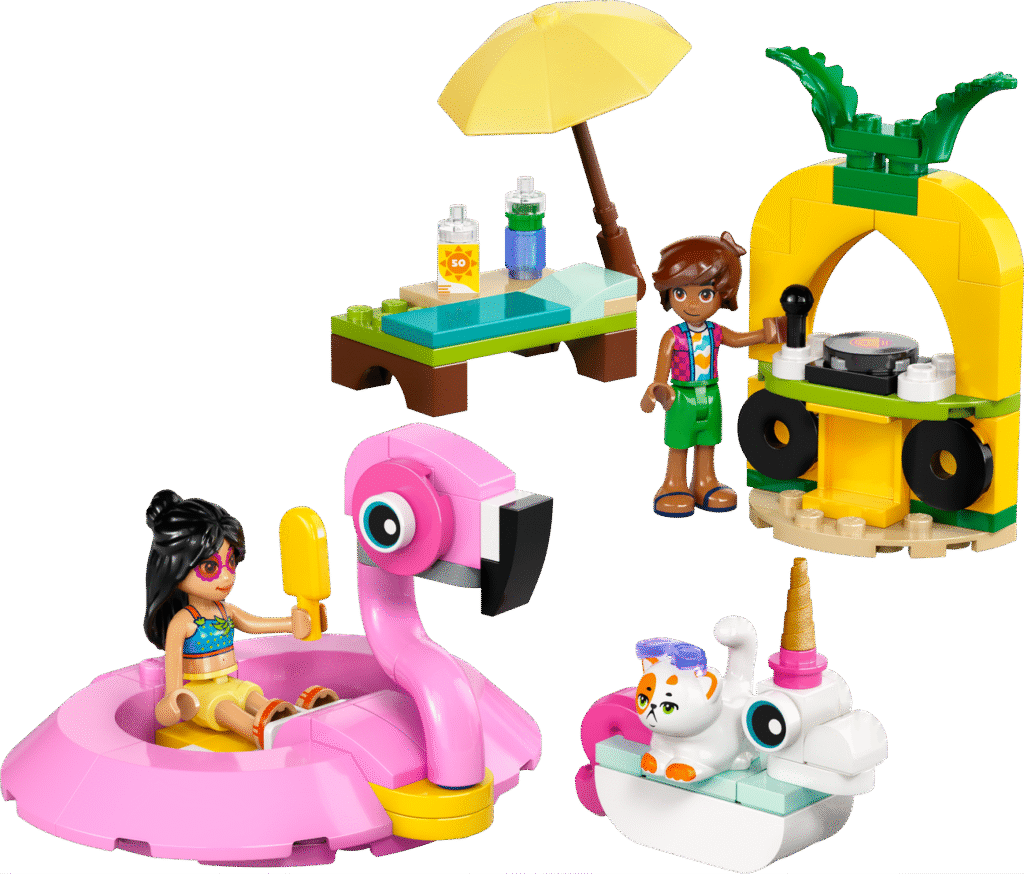 LEGO Poolparty med enhörning och flamingo 42658
