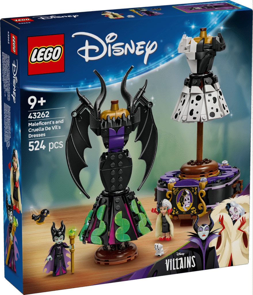 LEGO Maleficents och Cruella De Vils klänningar 43262