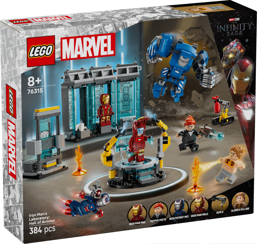 LEGO Iron Mans labb rustningarnas sal 76315