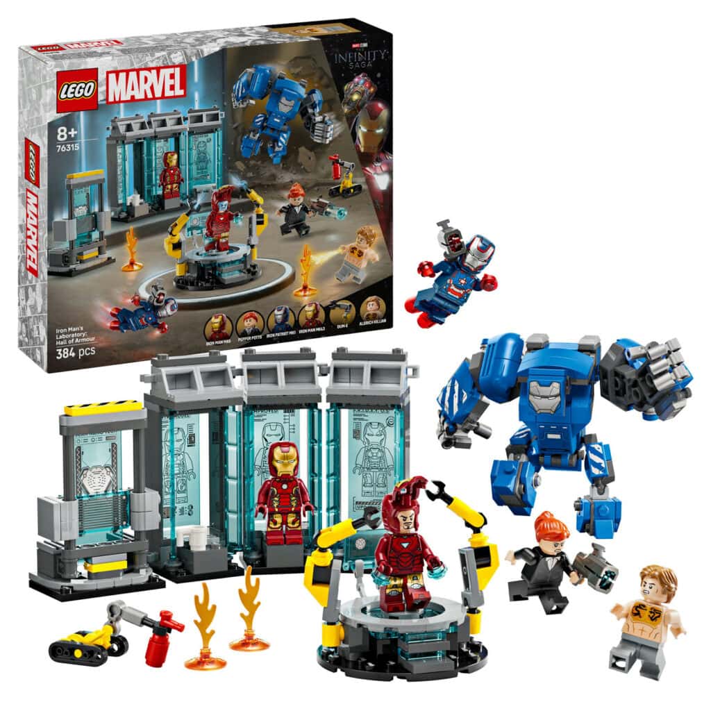 LEGO Iron Mans labb rustningarnas sal 76315