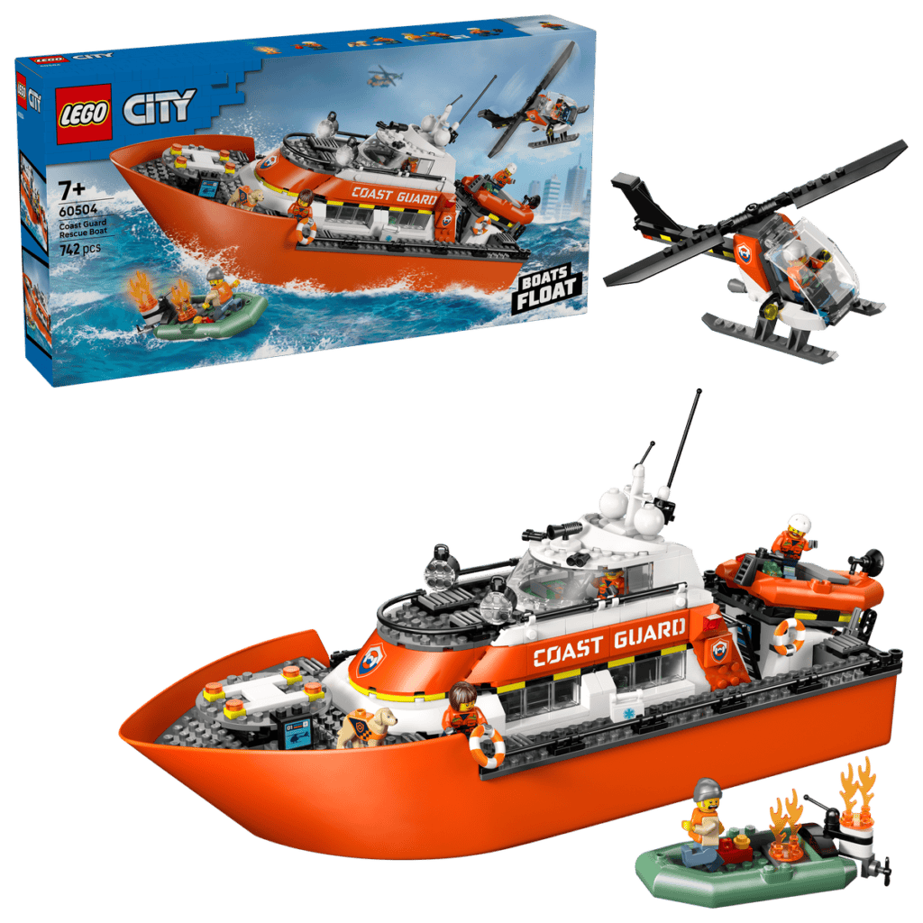 LEGO Kustbevakningens räddningsbåt och helikopter 60504