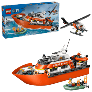 LEGO Kustbevakningens räddningsbåt och helikopter 60504