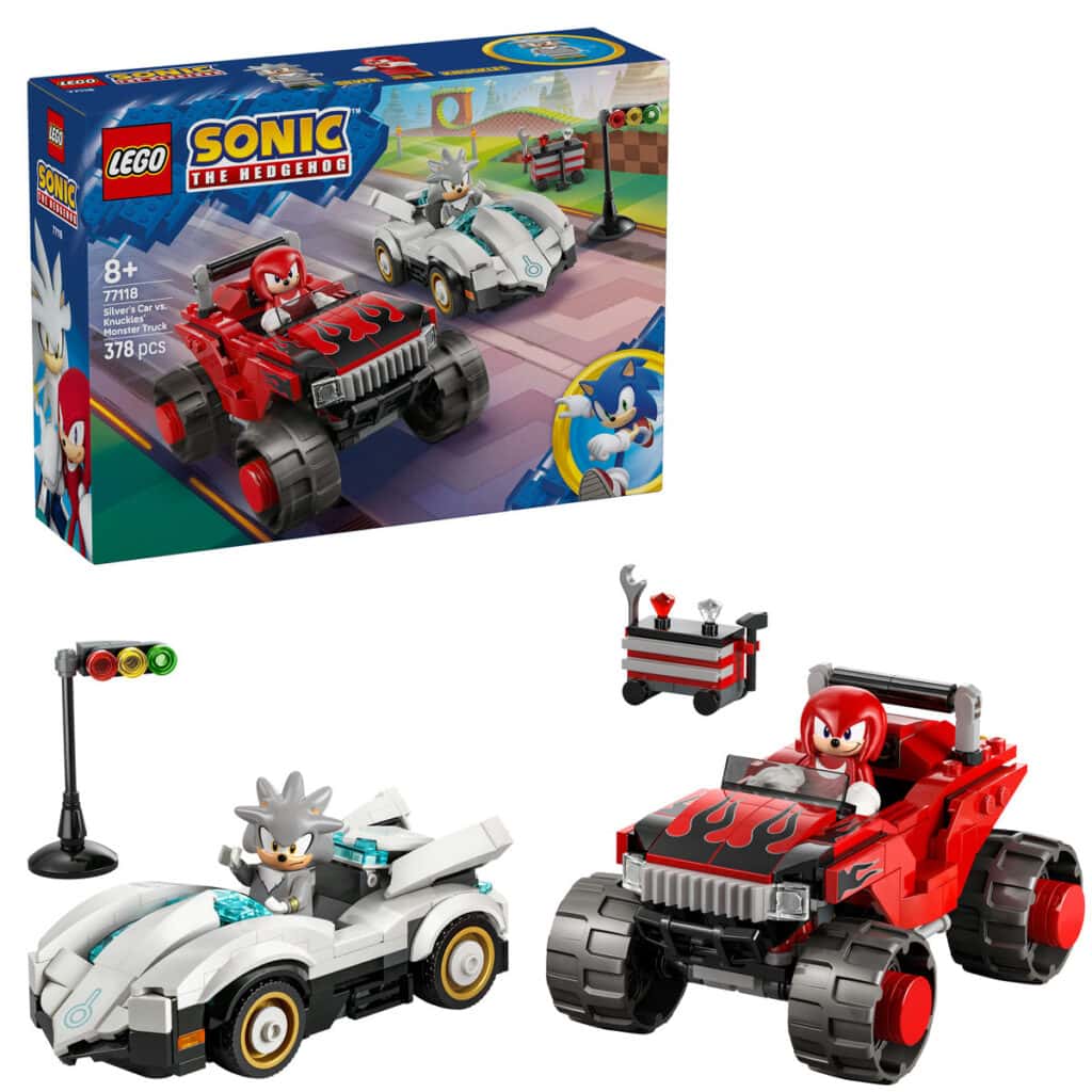 LEGO Silvers bil mot Knuckles monstertruck 77118