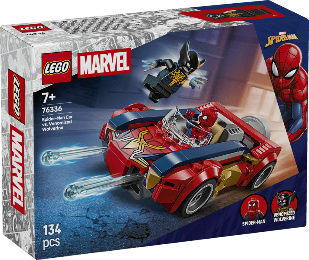 LEGO Spider-Mans bil mot venomifierad Wolverine 76336