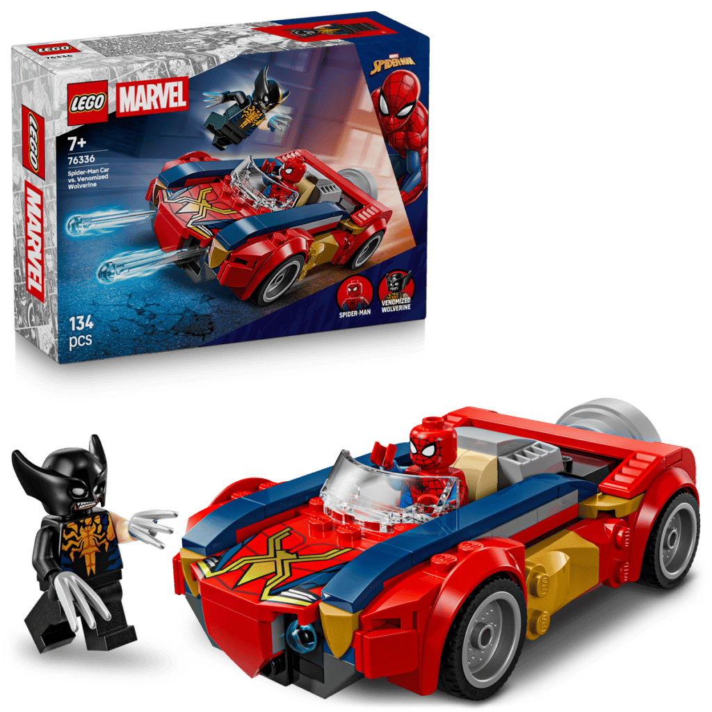 LEGO Spider-Mans bil mot venomifierad Wolverine 76336